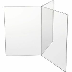 Deflecto+6-Sided+Sign%2FMenu+Holder+-+Support+4%26quot%3B+x+6%26quot%3B+Media+-+Plastic%2C+Polystyrene+-+Clear+-+1+Each