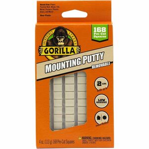 Gorilla+Mounting+Putty+-+Beige+-+For+Indoor%2C+Outdoor%2C+Mounting%2C+Paper%2C+Wall%2C+Wood%2C+Tile%2C+Metal%2C+Glass+-+168%2FPack+-+1+Each