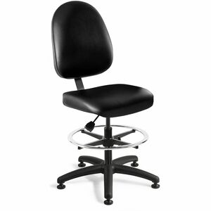 BEVCO+Integra+Series+Chair+-+Black+Seat+Color+-+Vinyl+Seat+Material+-+Polypropylene+Back+Material+-+High+Back+-+5-star+Base+-+Black+-+Foam%2C+Fabric+-+1+Each