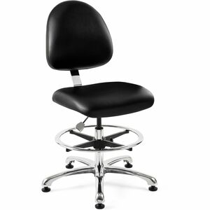 BEVCO+Integra+Series+Chair+-+Black+Seat+Color+-+Vinyl+Seat+Material+-+Black+Back+Color+-+Vinyl+Back+Material+-+Medium+Back+-+5-star+Base+-+1+Each