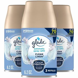 Glade+Automatic+Spray+Refills+-+Spray+-+6.2+fl+oz+%280.2+quart%29+-+Clean+Linen+-+70+Day+-+3+%2F+Pack