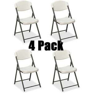 Iceberg+Rough-N-Ready+Blow-Molded+Folding+Chairs+-+High-density+Polyethylene+%28HDPE%29+Seat+Material+-+High-density+Polyethylene+%28HDPE%29+Back+Material+-+Powder+Coated+Steel+Frame+Material+-+Four-legged+Base+-+Platinum+Granite+-+Plastic+-+4+%2F+Carton
