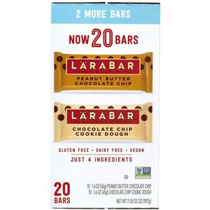 Green+Rabbit+LARABAR+Choc.+Chip+Variety+Pack+-+Gluten-free%2C+Dairy-free%2C+Individually+Wrapped+-+Peanut+Butter+Chocolate+Chip%2C+Chocolate+Chip+Cookie+Dough+-+20+%2F+Carton