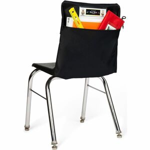 Seat+Sack+1-Pocket+Seat+Sack+-+1+Pocket%28s%29+-+1+Compartment%28s%29+-+17%26quot%3B+Width+x+2%26quot%3B+Depth+-+Chair+-+Durable%2C+Desk+Space%2C+Washable%2C+Expandable+-+Black+-+Poly+Cotton+-+1+Each