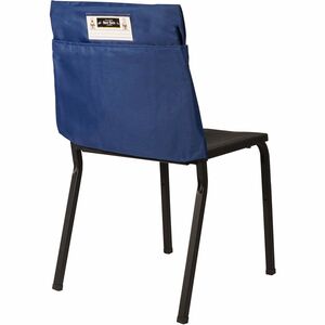Seat+Sack+1-Pocket+Seat+Sack+with+Elastic+Back+-+1+Pocket%28s%29+-+17%26quot%3B+Width+x+2%26quot%3B+Depth+-+Chair+-+Durable%2C+Desk+Space%2C+Laminated%2C+Elastic%2C+Washable%2C+Expandable+-+Blue+-+Poly+Cotton+-+1+Each