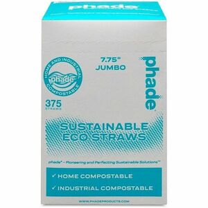 Phade+Compostable+Straws+-+7.8%26quot%3B+Length+-+Polyhydroxyalkanoate+%28PHA%29+-+Caribbean+Blue+-+375+Straws%2FBox+-+10+%2F+Carton