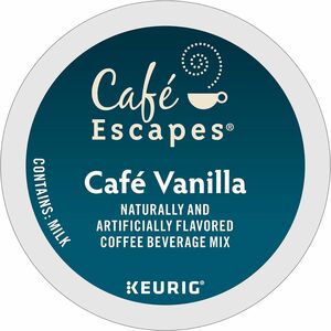 Caf%26eacute%3B+Escapes++K-Cup+Cafe+Vanilla+Coffee+-+Compatible+with+Keurig+K-Cup+Brewer+-+24+K-Cup+-+K-Cup+-+Caf%26eacute%3B+Vanilla+-+4+%2F+Carton
