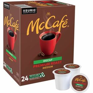 McCafe+K-Cup+Decaf+Premium+Roast+Coffee+-+Compatible+with+Keurig+K-Cup+Brewer+-+Medium+-+24+K-Cup+-+K-Cup+-+Premium+Roast%2C+Arabica+-+Decaffeinated+-+4+%2F+Carton
