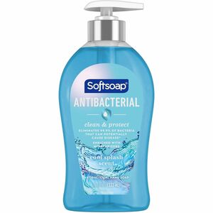 Softsoap+Antibacterial+Soap+Pump+-+Cool+Splash+Scent+-+11.25+fl+oz+-+Pump+Bottle+Dispenser+-+Bacteria+Remover+-+Hand%2C+Skin+-+Moisturizing+-+Antibacterial+-+Blue+-+Paraben-free%2C+Phthalate-free%2C+Refillable+-+6+%2F+Carton