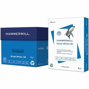 Hammermill+Great+White+30+Copy+Paper+-+92+Brightness+-+88+Opacity+-+11%26quot%3B+x+17%26quot%3B+-+20+lb+Basis+Weight+-+75+g%2Fm%26%23178%3B+Grammage+-+Sustainable+Forestry+Initiative+%28SFI%29+-+Acid-free%2C+Jam-free+-+White+-+500+-+5+%2F+Carton