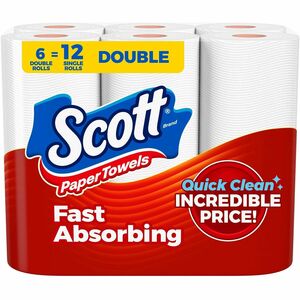 Scott+Choose-A-Sheet+Paper+Towels+-+108+Sheets%2FRoll+-+White+-+Paper+-+6+Rolls+Per+Container+Rolls+-+4+%2F+Carton