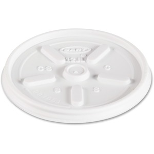 Dart+Vented+Hot+Cup+Drinking+Lids+-+Round+-+Foam%2C+Plastic+-+White+-+1000+%2F+Carton