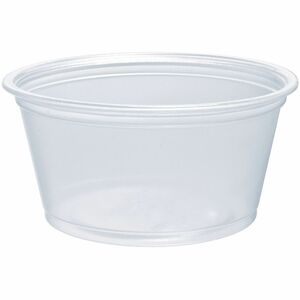 Dart+2+oz+PP+Plastic+Portion+Container+-+Contact+Clear+-+Food%2C+Sauce%2C+Salad+-+Microwave+Safe+-+Clear+-+Plastic%2C+Polypropylene+Body+-+125%2FPack+-+20+%2F+Carton