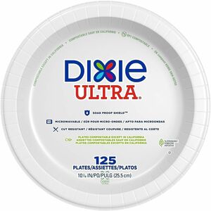 Dixie+Ultra++Table+Ware+-+Food+-+Disposable+-+10%26quot%3B+Diameter+-+White+-+Paper+Body+-+Round+-+4+%2F+Carton