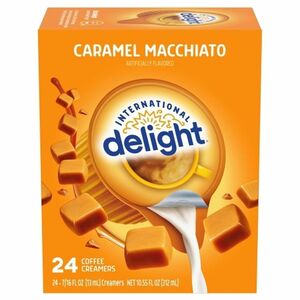 International+Delight+Single-Serve+Liquid+Creamer+-+Caramel+Macchiato+Flavor+-+0.50+fl+oz+%2815+mL%29+-+1+Serving+-+6+%2F+Carton