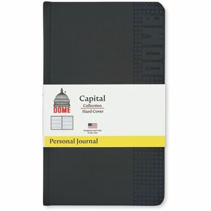 Dome+Personal+Journal+-+5+x+8+Inch+Hardcover+Black+Lined+Journal+Notebook