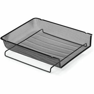 Lorell+Mesh+Desktop+Organizer+Tray+-+Stackable+-+Stackable%2C+Durable+-+Black+-+Mesh%2C+Metal+-+4+%2F+Carton