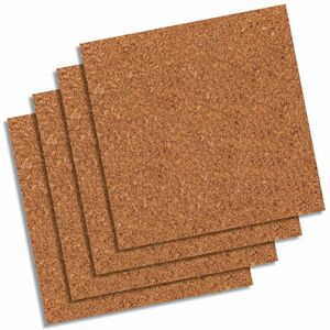 Quartet+Frameless+Modular+Cork+Tiles+-+12%26quot%3B+Board+Height+x+12%26quot%3B+Board+Width+x+0.37%26quot%3B+Board+Depth+-+Brown+Natural+Cork+Surface+-+Self-stick%2C+Durable%2C+Noise+Absorbant%2C+Self-healing%2C+Frameless%2C+Adhesive+-+4+-+4+%2F+Pack