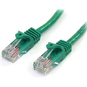 StarTech.com 15 ft Green Snagless Cat5e UTP Patch Cable - Category 5e - 15 ft - 1 x RJ-45 Male - 1 x RJ-45 Male - Green