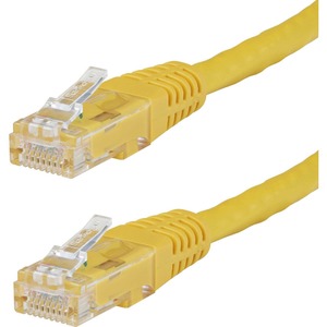 StarTech.com 10ft CAT6 Ethernet Cable - Yellow Molded Gigabit - 100W PoE UTP 650MHz - Category 6 Patch Cord UL Certified Wiring/TIA