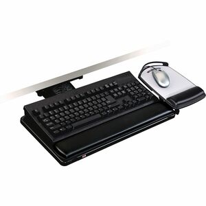 3M Adjustable Keyboard Tray with Adjustable Keyboard and Mouse Platform - 19.5inWidth x 1