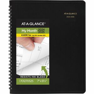 At-A-Glance+Monthly+Academic+Planner+-+Julian+Dates+-+Monthly+-+18+Month+-+July+2024+-+December+2025+-+6+7%2F8%26quot%3B+x+8+3%2F4%26quot%3B+Sheet+Size+-+Black+-+Address+Directory%2C+Phone+Directory+-+1+Each