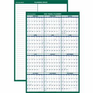 At-A-Glance+Vertical+Reversible+Erasable+Wall+Calendar+-+Large+Size+-+Julian+Dates+-+Yearly+-+12+Month+-+January+2024+-+December+2024+-+24%26quot%3B+x+36%26quot%3B+White+Sheet+-+Blue%2C+Gray+-+Laminate+-+Erasable%2C+Laminated%2C+Unruled+Daily+Block%2C+Reversible+-+1+Each