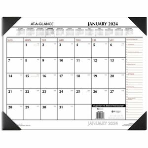 At-A-Glance Monthly Desk Pad - Julian Dates - Monthly - 1 Year - January 2022 till December 2022 - 1 Month Single Page Layout - 22