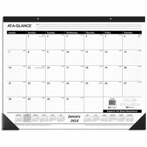 At-A-Glance Classic Monthly Desk Pad - Monthly - 1 Year - January 2022 till December 2022 - 1 Month Single Page Layout - 24