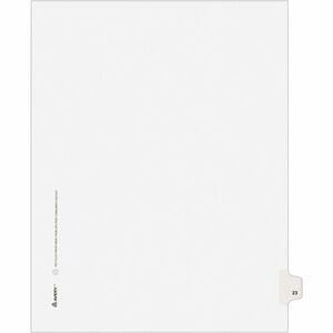 Avery® Individual Legal Exhibit Dividers - Avery Style - 1 Printed Tab(s) - Digit - 23 - 1 Tab(s)/Set - 8.5