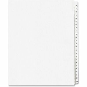 Avery® Allstate Style Collated Legal Dividers - 25 x Divider(s) - Printed Tab(s) - Digit - 76-100 - 25 Tab(s)/Set - 8.5