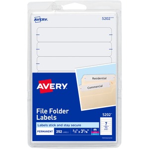 Avery® Permanent File Folder Labels - 11/16