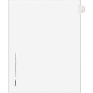 Avery® Individual Legal Exhibit Dividers - Avery Style - Unpunched - 25 x Divider(s) - 25 Printed Tab(s) - Digit - 2 - 1 Tab(s)/Set - 8.5