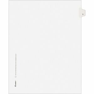 Avery® Individual Legal Exhibit Dividers - Avery Style - Unpunched - 25 x Divider(s) - 25 Printed Tab(s) - Digit - 3 - 1 Tab(s)/Set - 8.5