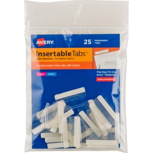 Avery® Index Tabs with Printable Inserts - Print-on Tab(s) - 1