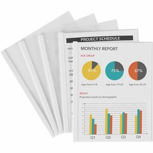 Avery%C2%AE+Report+Cover+-+1%2F8%26quot%3B+Folder+Capacity+-+20+Sheet+Capacity+-+Poly+-+White%2C+Clear+-+50+%2F+Box