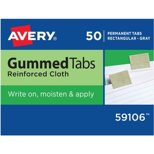 Avery® Reinforced Cloth Gummed Index Tabs - 50 Tab(s) - 0.81