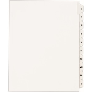 Avery® Individual Legal Dividers - 1 x Divider(s) - Side Tab(s) - I-X - 10 Tab(s)/Set - 8.5