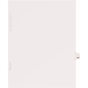 Avery® Side Tab Individual Legal Dividers - 25 x Divider(s) - Side Tab(s) - 217 - 1 Tab(s)/Set - 8.5