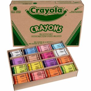 Crayola+Crayon+Classpack%2C+800+Count%2C+16+Colors+-+For+Child+-+Black%2C+Blue%2C+Brown%2C+Green%2C+Orange%2C+Red-violet%2C+Yellow%2C+Blue-violet%2C+Carnation+Pink%2C+Red+Orange%2C+White%2C+...+-+800+%2F+Box