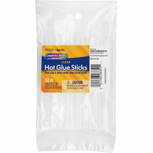 Creativity Street Hot Glue Sticks - 12 / Pack - Clear