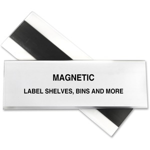 C-Line+Magnetic+Shelf%2FBin+Label+Holders+-+2%26quot%3B+Width+x+6%26quot%3B+Length+-+Plastic+-+Clear+-+10+%2F+Box