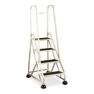 Cramer Dual Rail Four-step Aluminum Ladder - 4 Step - 300 lb Load Capacity - 24.6