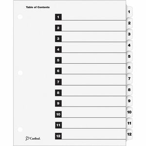 Cardinal+OneStep+Numbered+Index+System