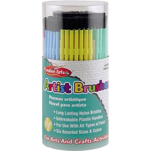 CLI Artist Brushes - 144 Brush(es) - Assorted Plastic