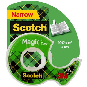 Scotch+Dispensing+Matte+Finish+Magic+Tape+-+22.22+yd+Length+x+0.50%26quot%3B+Width+-+1%26quot%3B+Core+-+Clear+-+Permanent+Adhesive+Backing+-+Dispenser+Included+-+Handheld+Dispenser+-+Split+Resistant%2C+Tear+Resistant+-+For+Mending%2C+Splicing+-+1+Roll