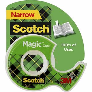 Scotch+Dispensing+Matte+Finish+Magic+Tape+-+18.06+yd+Length+x+0.75%26quot%3B+Width+-+1%26quot%3B+Core+-+Permanent+Adhesive+Backing+-+Dispenser+Included+-+Handheld+Dispenser+-+Split+Resistant%2C+Tear+Resistant+-+For+Mending%2C+Splicing+-+1+%2F+Roll+-+Clear