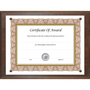 Golite+nu-dell+Display+Frame+-+13%26quot%3B+x+10.50%26quot%3B+Frame+Size+-+Holds+11%26quot%3B+x+8.50%26quot%3B+Insert+-+Horizontal%2C+Vertical+-+Beveled+Edge%2C+Pre-drilled+Holes+-+Walnut+-+1+Each