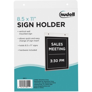 Golite+nu-dell+Sign+Holder+-+Support+8.50%26quot%3B+x+11%26quot%3B+Media+-+Vertical+-+Plastic+-+Clear+-+1+Each