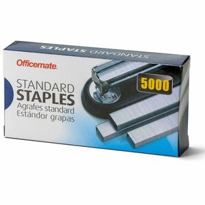 Officemate+Standard+Staples+-+210+Per+Strip+-+Standard+-+1%2F4%26quot%3B+Leg+-+Holds+20+Sheet%28s%29+-+Chisel+Point5000+%2F+Box